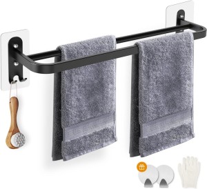 PODWÓJNY WIESZAK NA RĘCZNIKI MENNYO 58 CM CZARNY