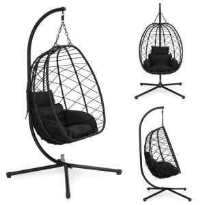 Fotel kokon wiszący wolnostojący + poduszki